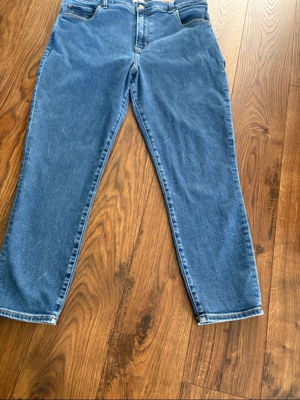Abercrombie & Fitch Midwash Blue Women's Super Skinny Ankle High Rise Jeans - Picture 2 of 11
